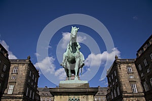 The equestrian statue of king Frederick VII in Copenhagen, Denmark